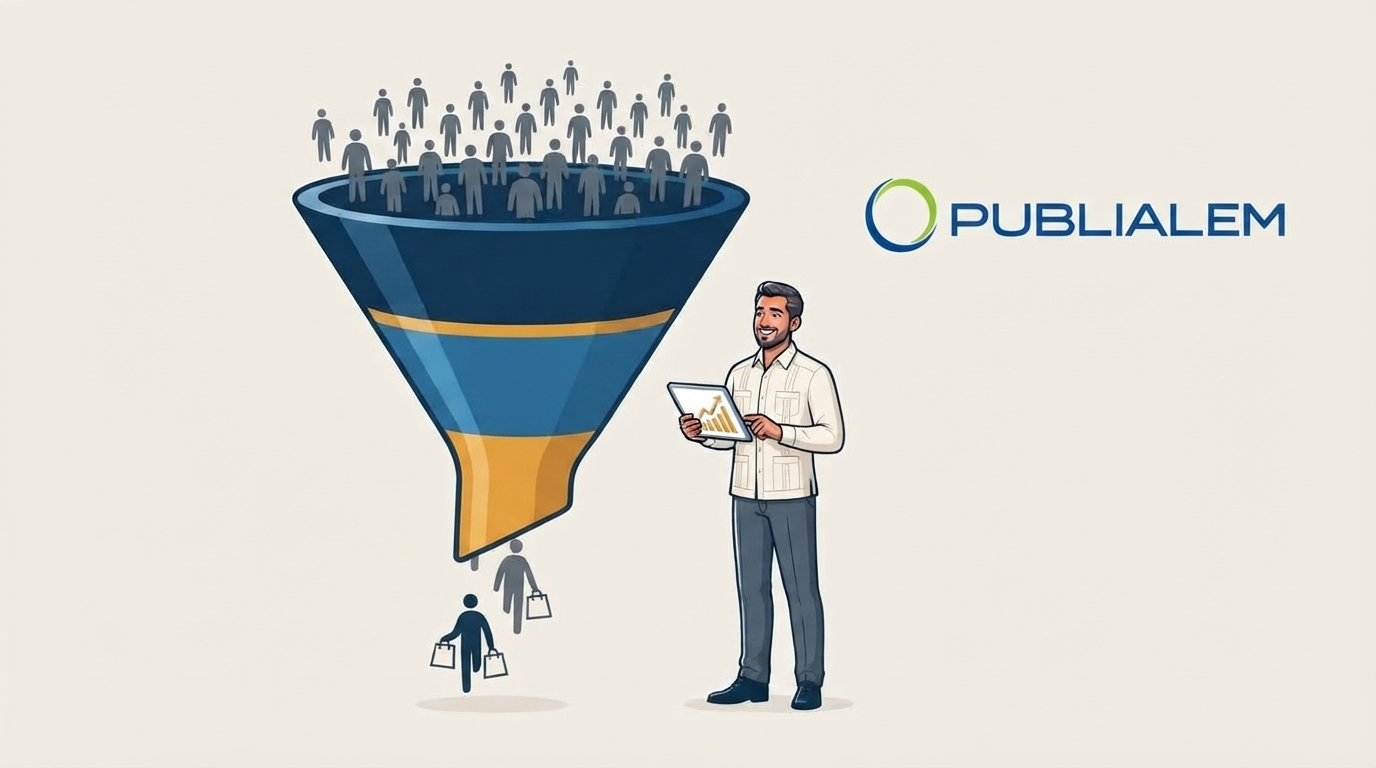 Embudo de ventas para PyMEs que convierte visitas en clientes