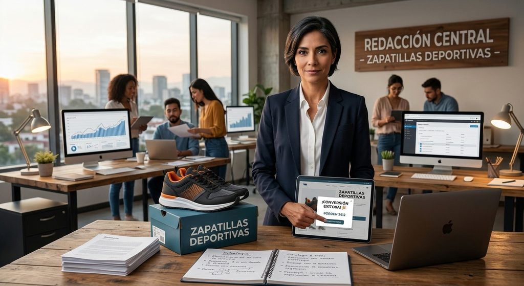 Persona en un entorno cotidiano interactuando con un anuncio de remarketing segmentado en su teléfono.
